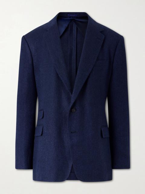 Ralph Lauren Herringbone Cotton, Silk and Linen-Blend Blazer