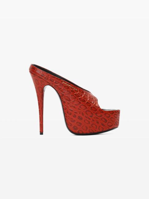 Alexander Wang DESTINY 150 SANDAL IN CROC EMBOSSED COW LEATHER