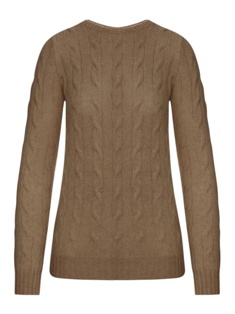 Ralph Lauren CREWNECK CASHMERE CABLE KNIT SWEATER