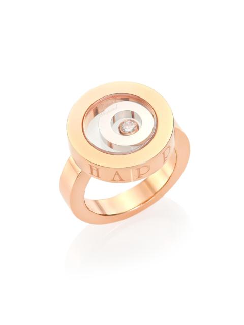 Chopard Women's Happy Spirit 18K Rose & White Gold & Diamond Double Circle Ring - Rose Gold