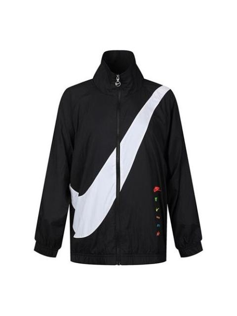 (WMNS) Nike Big Swoosh Jacket 'Black White' DA0981-010