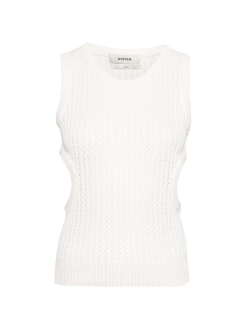 SYSTEM Skashi crochet-knit tank top