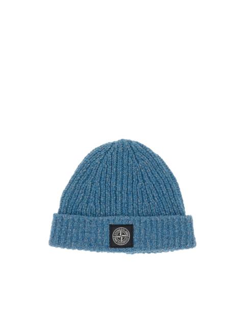 Stone Island ribbed patch beanie