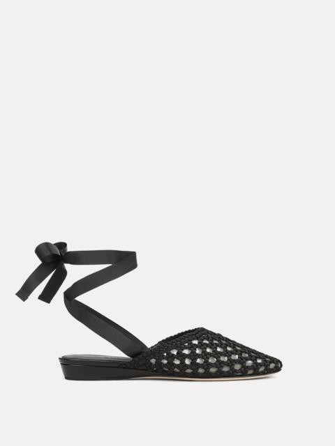 VERONICA BEARD MALIA WOVEN SATIN MULE