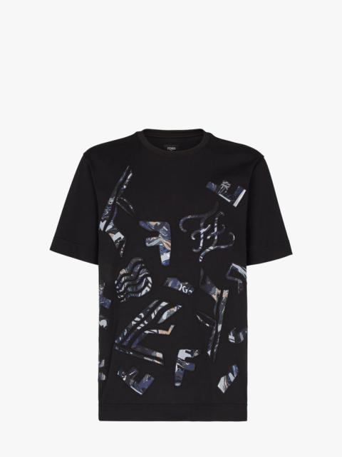 FENDI Black cotton T-shirt