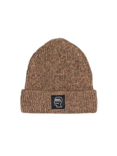 BRAIN DEAD Marled Cotton Logohead Beanie - Brown