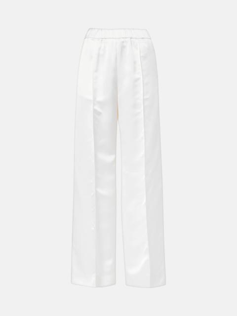 Jil Sander High-rise satin wide-leg pants
