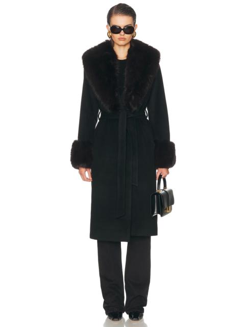 SIMKHAI Kinsley Belted Long Coat