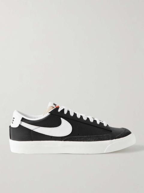 Nike Blazer Low '77 Suede-Trimmed Leather Sneakers