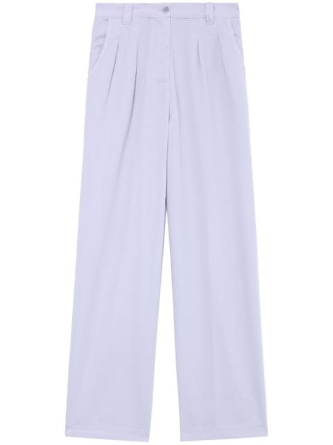 wide-leg cotton trousers