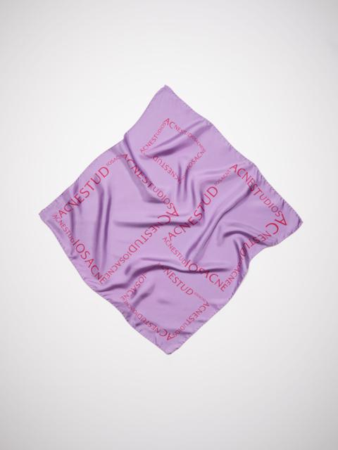 Acne Studios Logo silk scarf - Orchid purple