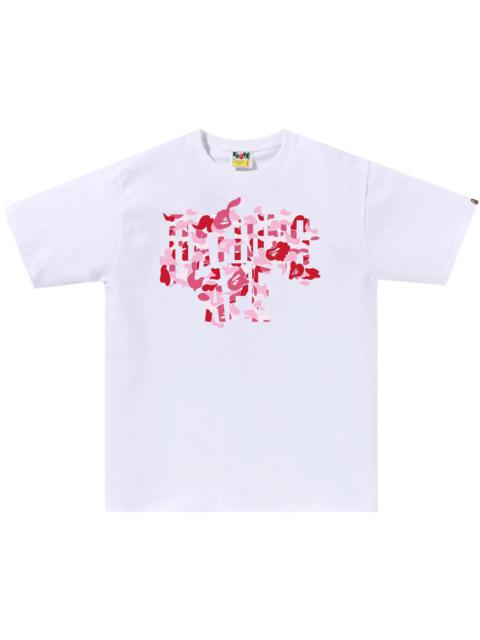 BAPE ABC Camo Rebuild NYC Logo Tee 'White/Pink'