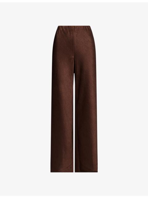 Vince High-Rise Wide-Leg Woven Trousers