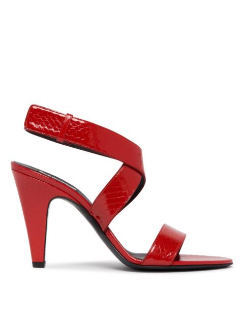 Alaïa Red Cone Leather Sandals