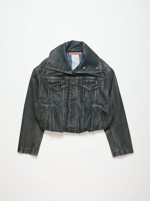 Acne Studios Coated denim jacket - Black/mid blue