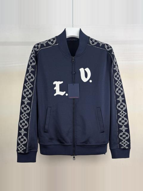 Louis Vuitton Louis Vuitton 24SS Jacket with Three-Flower Embroidery and Logo Tape Detail