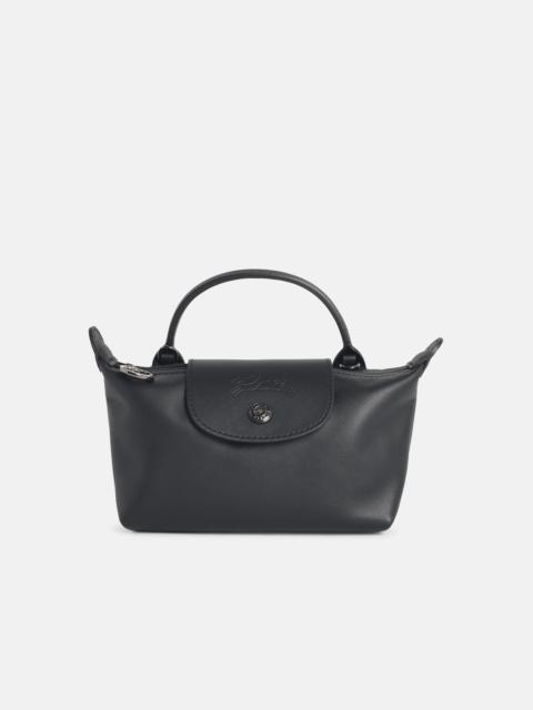 Longchamp XS LE PLIAGE XTRA' BLACK LEATHER CLUTCH BAG