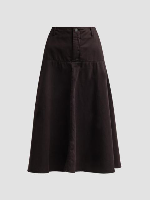 Vince Women's Washed Cotton Drop-Waist Midi Skirt - Cinderwood
