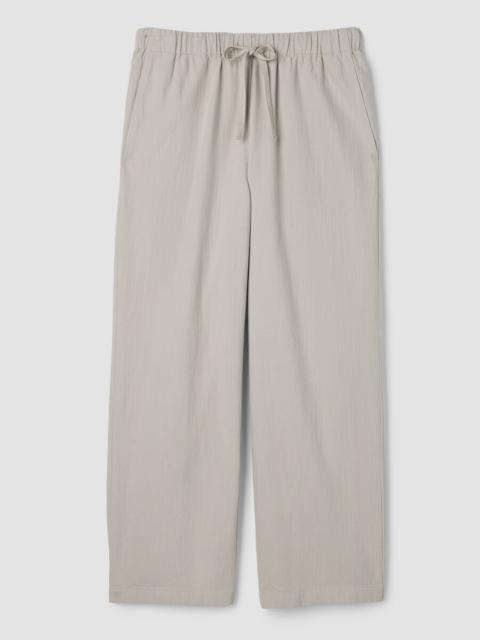 EILEEN FISHER Slubby Organic Cotton Linen Full-Length Straight Pant