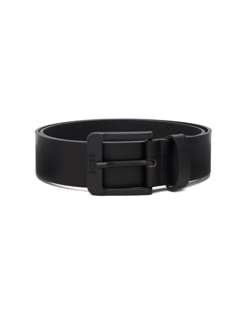 BOSS Black Logo Buckle Leather Belt