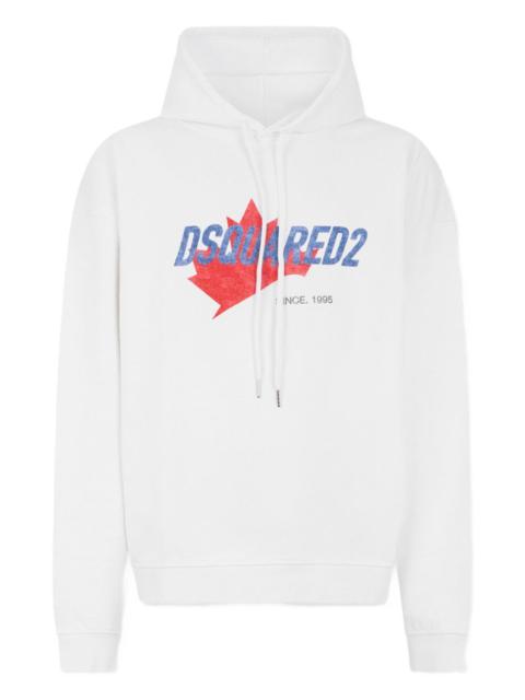 DSQUARED2 maple leaf graphic hoodie