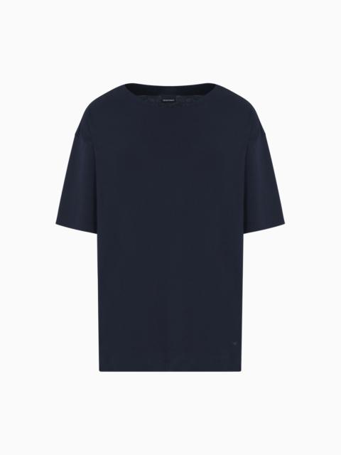 EMPORIO ARMANI ASV SILK-BLEND JERSEY T-SHIRT