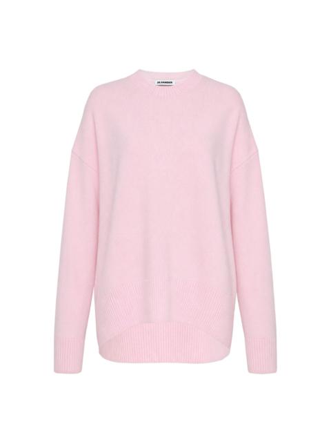 Jil Sander Superfine Open Crewneck Long Sleeve Sweater