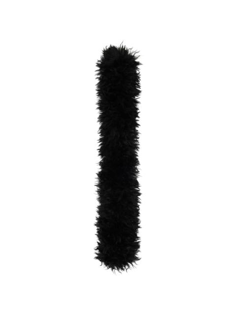 ANNA SUI Black Faux-Fur Scarf