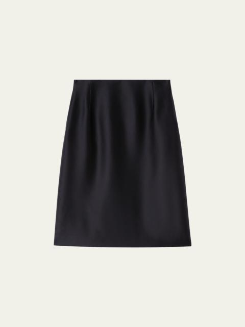 Loro Piana Amalie Satin Silk Short Skirt