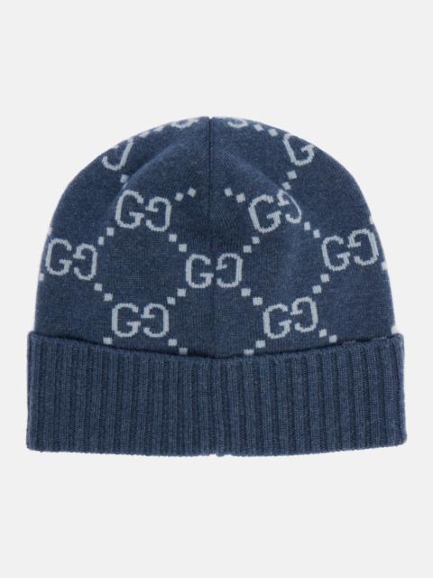 GUCCI GG jacquard cashmere beanie