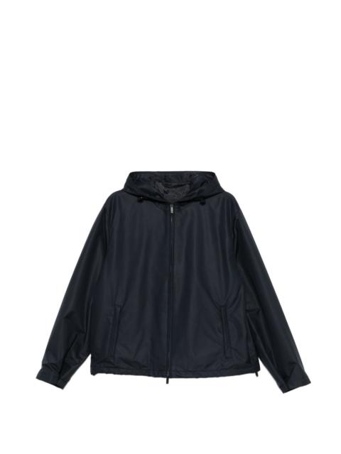 GIORGIO ARMANI blue hooded jacket