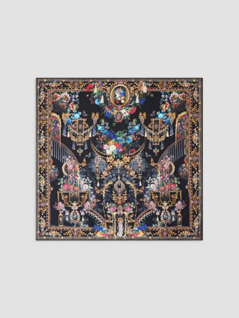 CAMILLA Women's Patterned Silk Twill Scarf - Night Garden