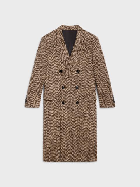 CELINE POLO COAT IN HERRINGBONE TWEED