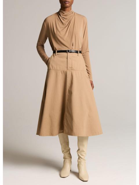Vince Washed Cotton Twill Full Skirt