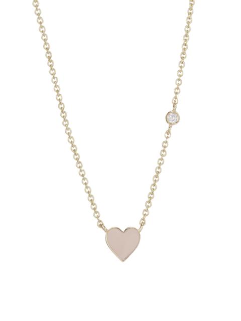 SYDNEY EVAN Women's 14K Yellow Gold, Diamond & Enamel Mini Heart Pendant Necklace - Gold