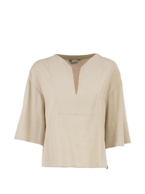Max Mara notch neck top