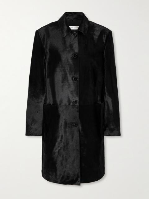 NOUR HAMMOUR Paneled Cow Hair Coat
