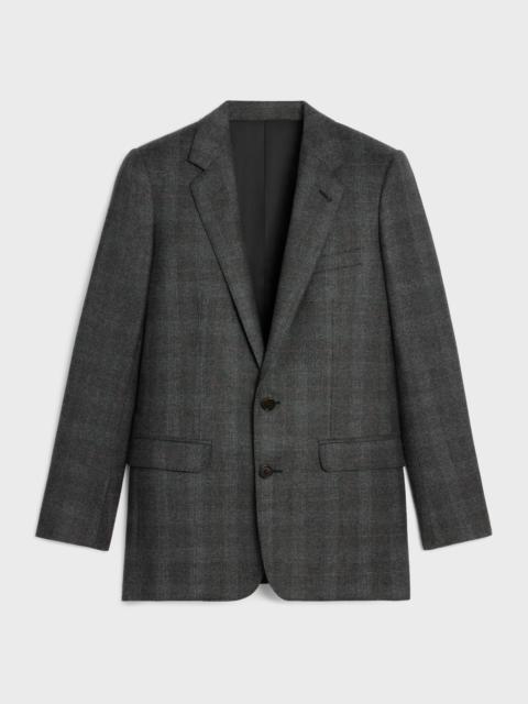 CELINE long jacket in prince of wales check flannel