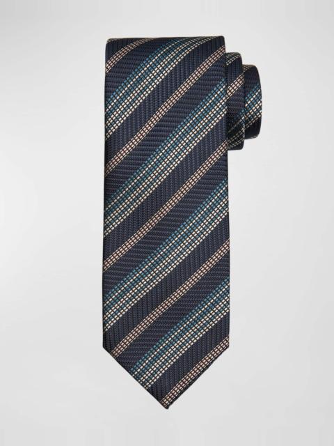 Men's Silk Textured Stripe Tie