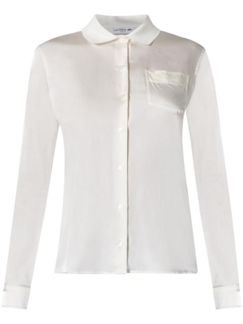 LACOSTE ribbed-collar shirt