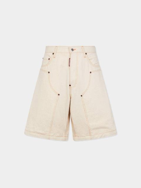 DSQUARED2 RAW WASH CARPENTER SHORTS