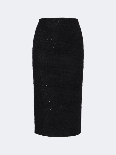 ROLAND MOURET Sequined bouclé pencil skirt
