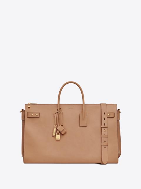 SAINT LAURENT sac de jour 48h duffle bag in vintage vegetable-tanned leather