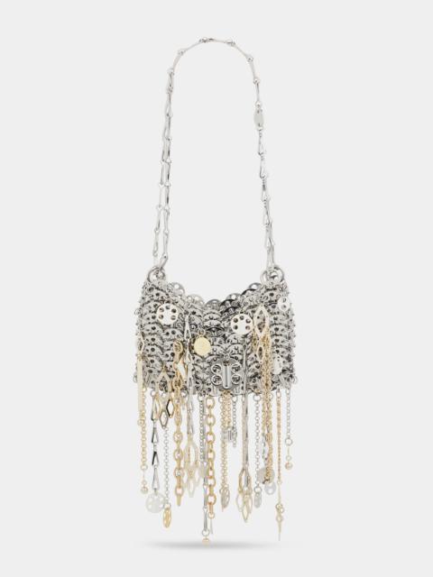 rabanne ICONIC SILVER NANO 1969 BAG ASSEMBLED WITH METALLIC PAMPILLES