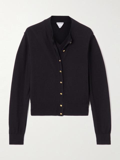 Bottega Veneta Cotton-blend Tank And Cardigan Set
