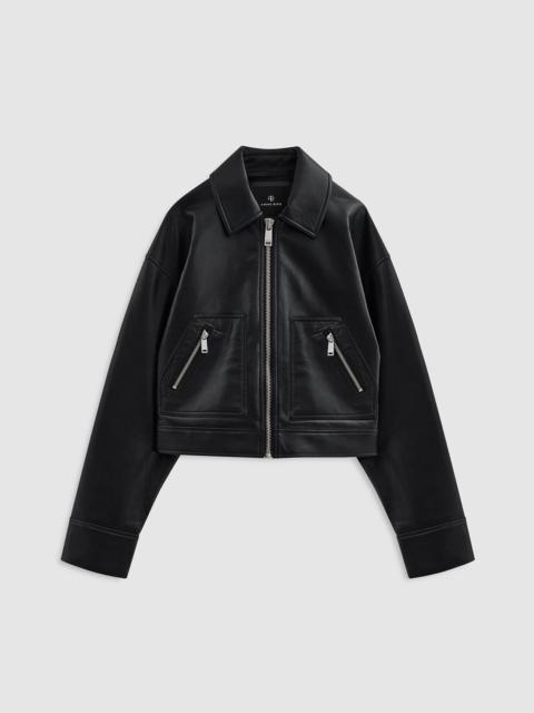 ANINE BING Assan Jacket - Black Recycled Leather