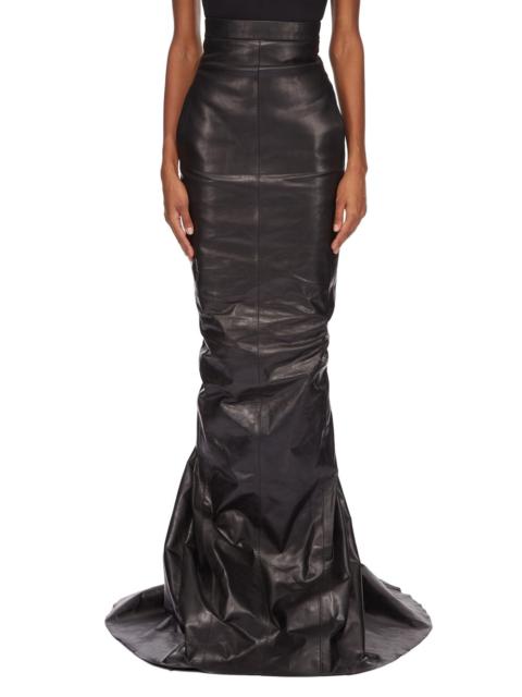 Rick Owens Dirt Pillar maxi leather skirt
