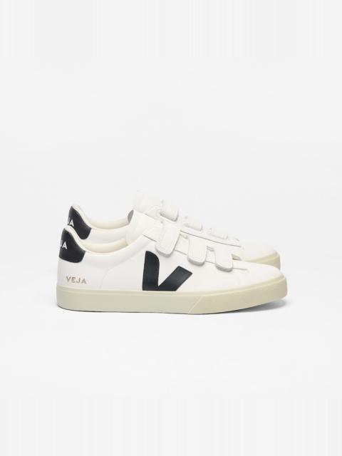 VEJA RECIFE LEATHER WHITE BLACK