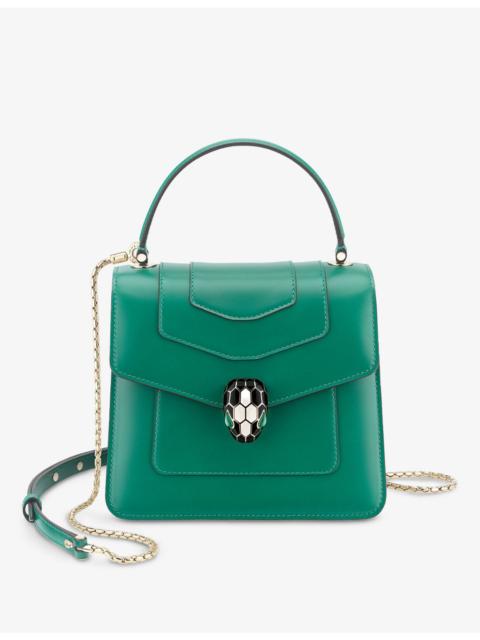 BVLGARI Serpenti Forever leather top-handle bag
