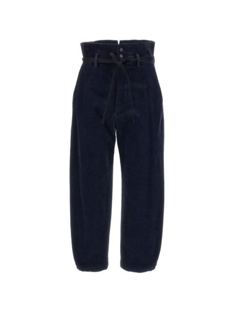 BARENA corduroy belted trousers
